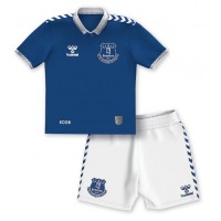 Everton Ashley Young #18 Heimtrikotsatz Kinder 2023-24 Kurzarm (+ Kurze Hosen)